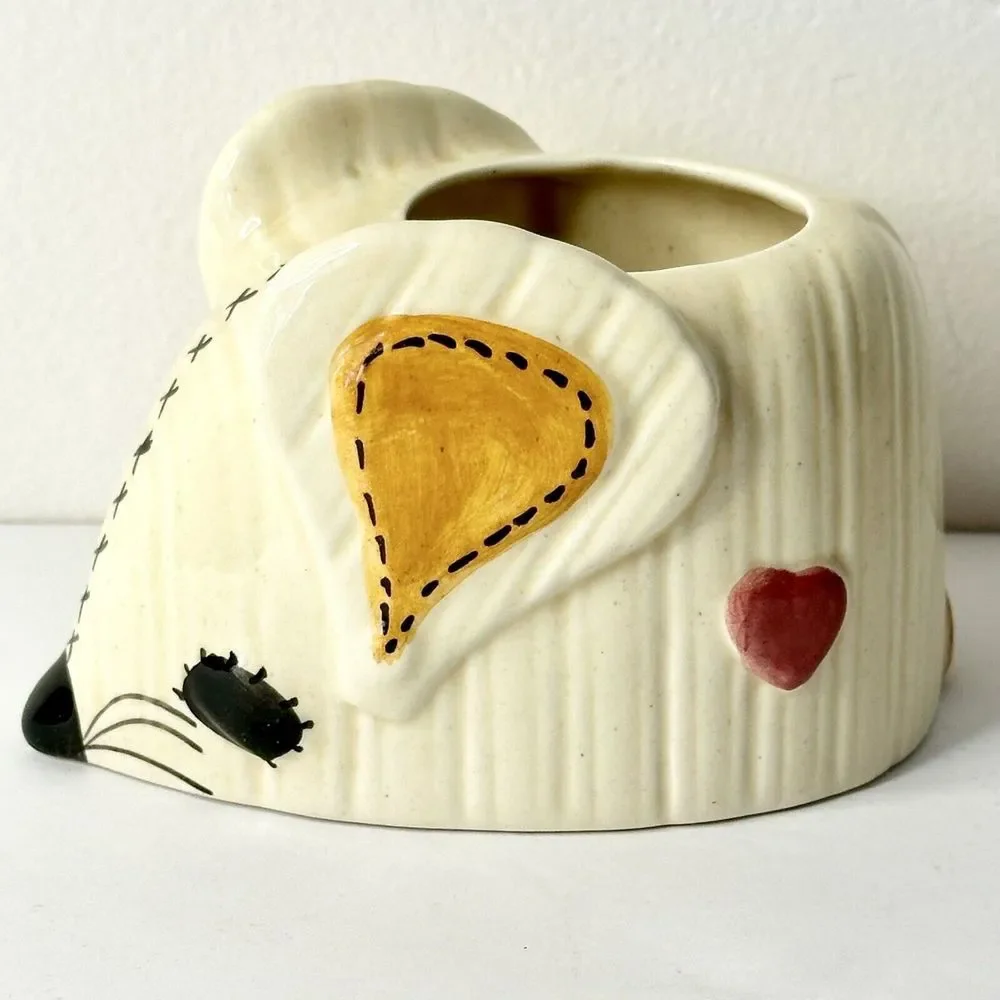 Vintage Doranne of Cali Mouse Mice 3”H x 5”L x 3.25”W Planter Sponge‎ Holder
